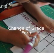 Change of Grade Form                            